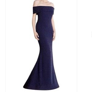 Janique Royal Blue Stretch Shimmer Formal Gown 2933 NWT Size 10 $574